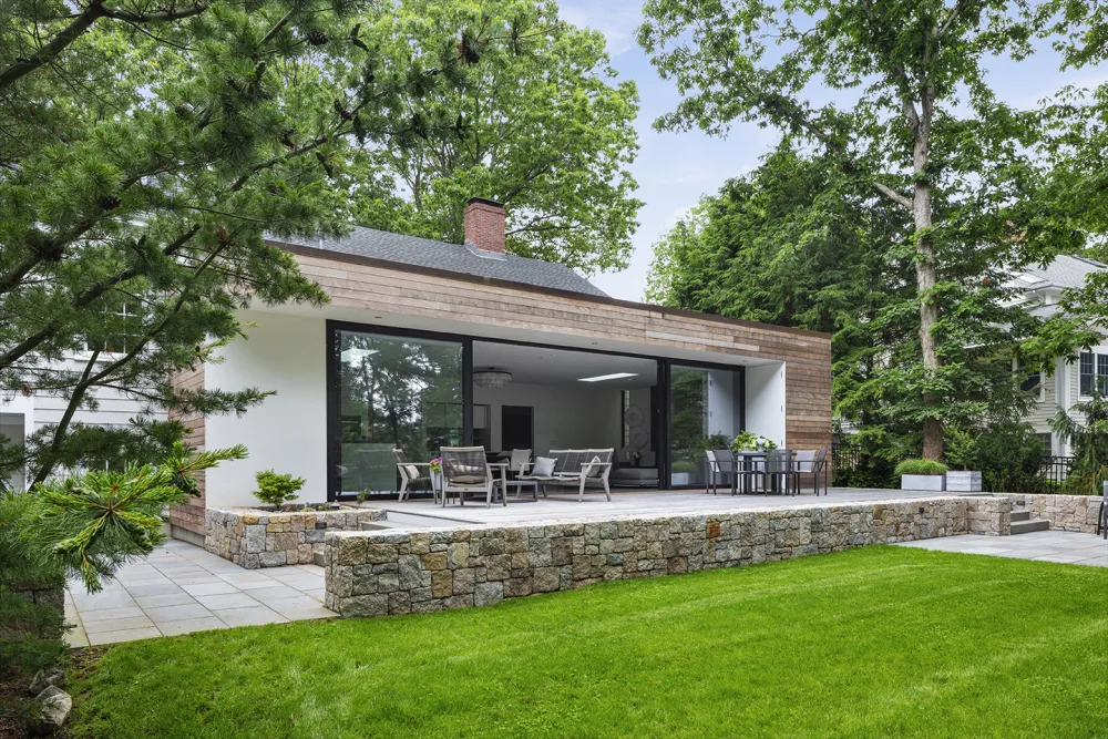 exterior modern addition